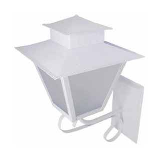 Luminária Arandela Retangular Branco 20W E27 Difusor Vidro - Ideal Iluminacao