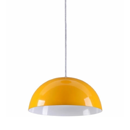 Luminária Pendente Redonda Amarela/Branco 60W E27 - Ty Iluminacao