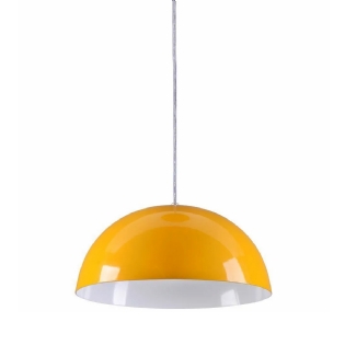 Luminária Pendente Redonda Amarela/Branco 60W E27 - Ty Iluminacao