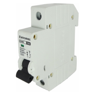 Disjuntor Mini Din Unipolar 63A Curva C 3Ka 230/400V ELMD-1C63 - Eletromec