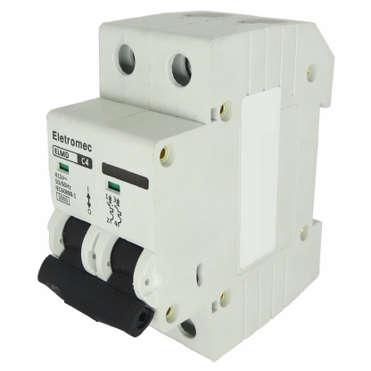 Disjuntor Mini Din Bipolar 4A Curva C 3Ka 400/440V ELMD-2C4 - Eletromec
