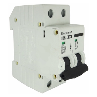 Disjuntor Mini Din Bipolar 6A Curva C 3Ka 400/440V ELMD-2C6 - Eletromec