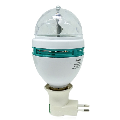 Lâmpada Led Decorativa Colorida Strobo A60 220V E27 20000H Rgb Rotativo - Sptm