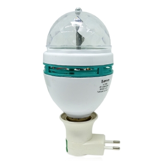 Lâmpada Led Decorativa Colorida Strobo A60 220V E27 20000H Rgb Rotativo - Sptm