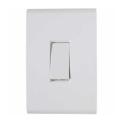 Conjunto 1 Interruptor Bipolar Simples Vertical 10A 4X2 Liz Branco - Tramontina