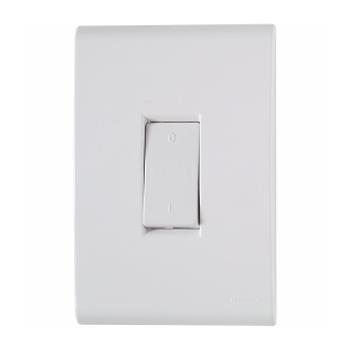 Conjunto 1 Interruptor Bipolar Simples Vertical 10A 4X2 Liz Branco - Tramontina