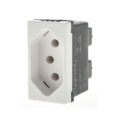 Módulo Tomada 10A Branco - Pialplus+