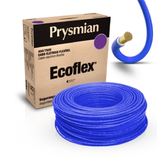 Cabo Flexível 750V Ecoflex 1,50mm Azul 100 Metros - Prysmian