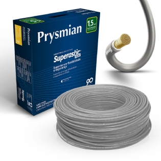 Cabo Flexível 750V Superastic 1,50mm Cinza 100 Metros - Prysmian