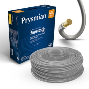 Cabo Flexível 750V Superastic 4,00mm Cinza 100 Metros - Prysmian