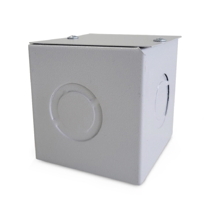 Caixa De Passagem Chapa De Aço Sobrepor Com Tampa Aparafusada 10X10X08cm