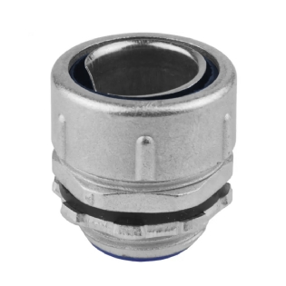 Conector Eletroduto Macho Reusável Zamak Zincado 1 Polegada Rosca Bsp Reto Fixo Ip54 Kmra - Ekoflex