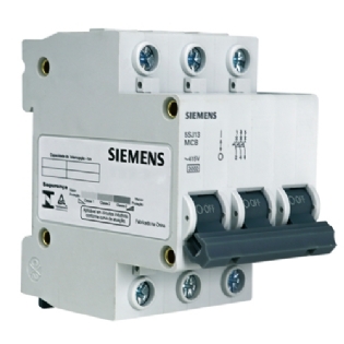 Disjuntor Mini Din Tripolar 50A Curva C 3Ka 220/380V 5SJ13507MB - Siemens