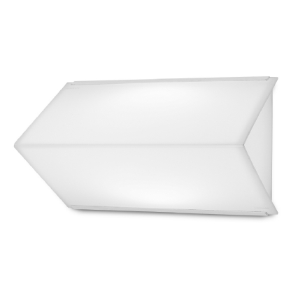 Luminária Comercial Arandela Retangular Alumínio Branco 25W E27 Difusor Acrílico 200x120mm Keops - Bronzearte