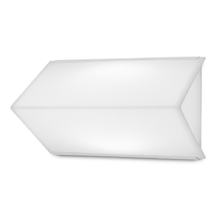 Luminária Comercial Arandela Retangular Alumínio Branco 25W E27 Difusor Acrílico 200x120mm Keops - Bronzearte