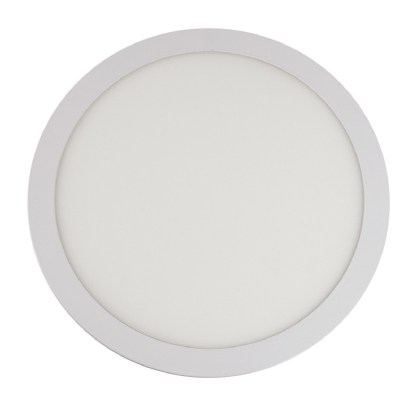 Luminária Painel Led Embutir Redondo Branco 18W Bivolt 4000K Luz Branca 1400Lm Difusor Acrílico Com Driver - Bronzearte