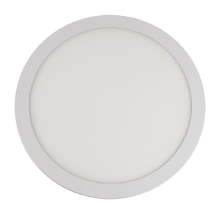 Luminária Painel Led Embutir Redondo Branco 18W Bivolt 4000K Luz Branca 1400Lm Difusor Acrílico Com Driver - Bronzearte