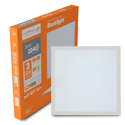 Luminária Painel Led 6500k Luz Branca Embutir Quadrado Branco 36w Bivolt - Bronzearte