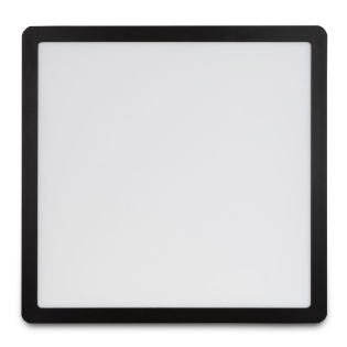 Luminária Painel Led Sobrepor Quadrado Preto 24W Bivolt 4000K Luz Branca 2040Lm - Bronzearte