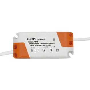 Driver Led Painel Slim/Sob Home 18W Bivolt - Bronzearte