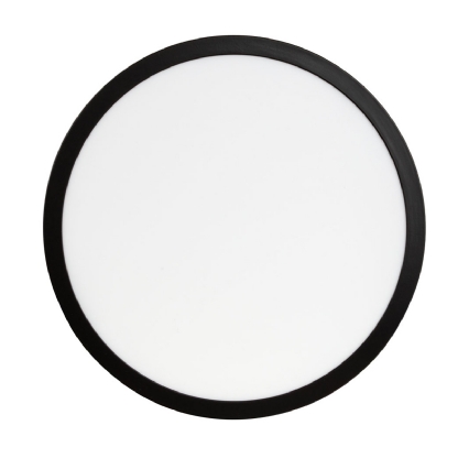 Luminária Painel Led Sobrepor Redonda Preto 24W Bivolt 6500K Luz Branca 2040Lm - Bronzearte