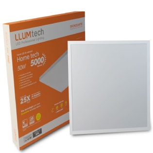 Luminária Painel Led Sobrepor Quadrado Branco 50W Bivolt 4000K Branco Neutro 5000Lm - Bronzearte
