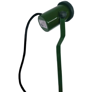 Luminária Espeto Jardim Redondo Verde Para Lâmpada Par20/30/38 E27 - Fm Lustre