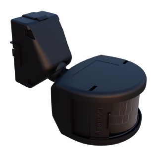 Sensor De Presença Frontal Smart X-Control Com Fotocélula Sobrepor Parede Bivolt Preto Alcance 12m Com Temporizador - Exatron