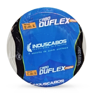 Cabo Flexível Duflex 750V Pvc 1,50Mm Branco 70G 100 Metros - Induscabos