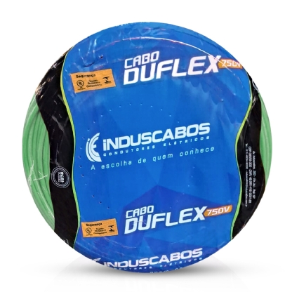 Cabo Flexível Duflex 750V Pvc 1,50Mm Verde 70G 100 Metros - Induscabos