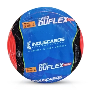 Cabo Flexível Duflex 750V Pvc 4,00Mm Vermelho 70G 100 Metros - Induscabos