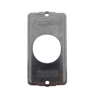 Tampa Condulete 1 Tomada Redonda Alumínio 1/2-3/4 Sem Pintura Sem Vedação Sem Acessório - Daisa