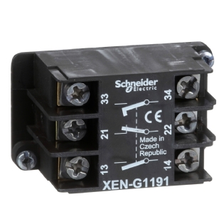 Bloco Contato Auxiliar 2 Velocidades Para Botoeira Frontal/Caixa 2Na+1Nf XENG1191 - Schneider Electric