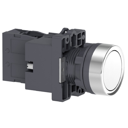 Botão Comando Pulsador Faceado luminoso Redondo 22mm Branco Retorno Por Mola 1na 24vca/cc XA2EW31B1 - Schneider Electric