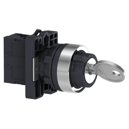 Botão Comutador Com Chave 22mm 2 Posições Fixas 1Na Preto XA2EG21 - Schneider Electric