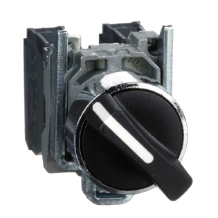 Botão Comutador Knob Curto 22mm 2 Posições Fixas 1Na+1Nf Preta XB4BD25 - Schneider Electric