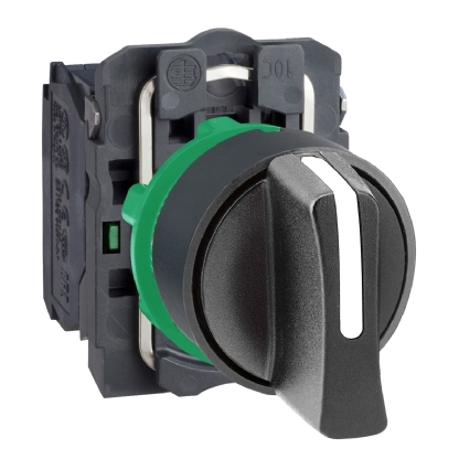 Botão Comutador Knob Curto 22mm 3 Posições Fixas 2Na 3 Preto XB5AD33 - Schneider Electric