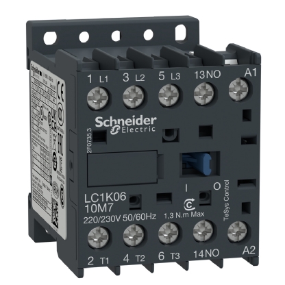 Contator Mini Potencia Tripolar 6A 24VCC 1NA LP1K0610BD - Schneider Electric