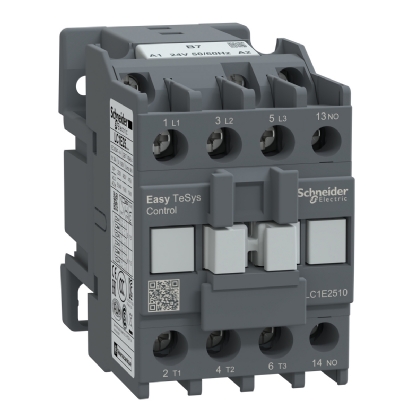 Contator Potência Tripolar 25A 24V 1Na 50/60Hz LC1E2510B7 - Schneider Electric