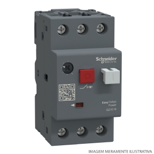 Disjuntor Motor Tripolar Termomagnético 14A 9-14A 440V 100Ka 400/415V GZ1E16 - Schneider Electric