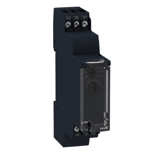 Relé Temporizador Modular 24Vcc 24-240Vca Função Dupla RE17RAMU - Schneider Electric