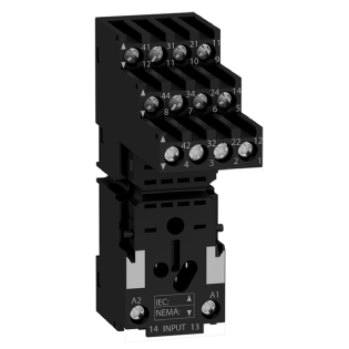 Base Relé Industrial Rxm/Relx 10A 250V 4 Reversíveis Trilho Din RXZE2S114M - Schneider Electric