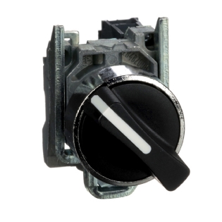 Botão Comutador Knob Curto 2 Posições Fixas 90G 22mm Metálico Preto 1Na XB4BD21 - Schneider Electric