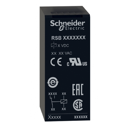 Relé Interface Mini 8A 220V 2Naf 50/60Hz Ip40 Preto RSB2A080M7 Harmony - Schneider Electric