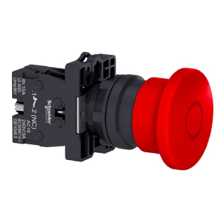 Botão Emergência Cogumelo 40mm Puxar Destravar Vermelho 1Nf Ip65 XA2ET42 - Schneider Electric