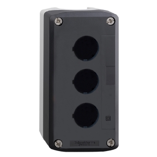 Botoeira Comando Vazia 3 Furos 22mm Policarbonato Cinza Ip66/Ip67/Ip69/Ip69K XALD03 - Schneider Electric