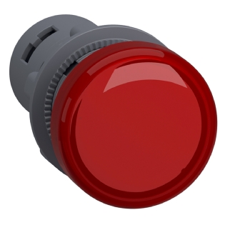 Sinaleiro Monobloco Iluminado Redondo 22mm 220V Plástico Led Vermelho XA2EVM4LC - Schneider Electric