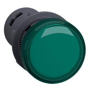 Sinaleiro Monobloco Iluminado Redondo 22mm 24Vca/Cc Led Verde Ip65 XA2EVB3LC - Schneider Electric