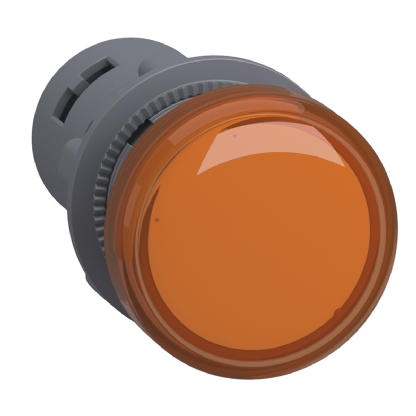 Sinaleiro Monobloco Iluminado Redondo 22mm 24Vca/Cc Plástico Led Âmbar Ip65 XA2EVB5LC Easy Harmony Xa2 Schneider Electric