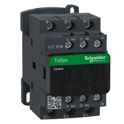 Contator Potência Tripolar 18A 110V 1Na+1Nf 50/60Hz LC1D18F7 - Schneider Electric